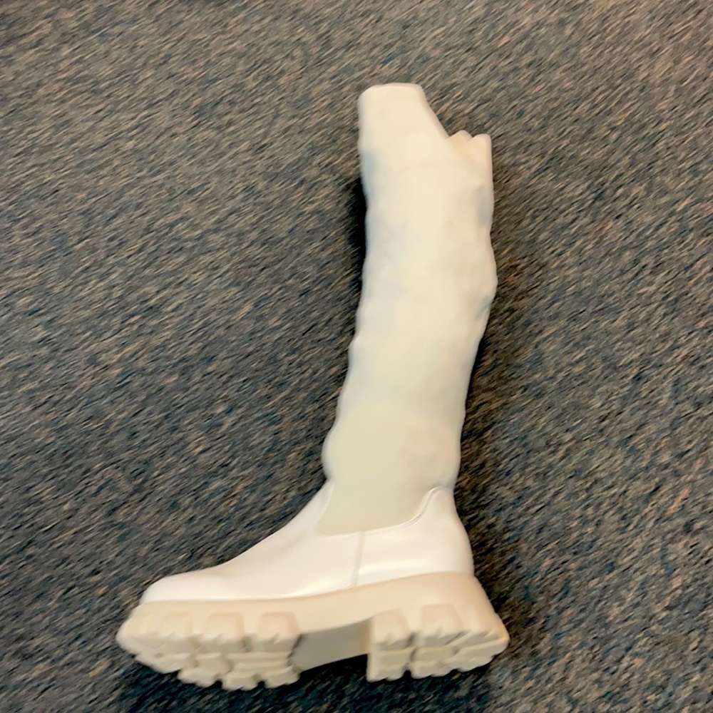 Over the knee Cream Glove Boots